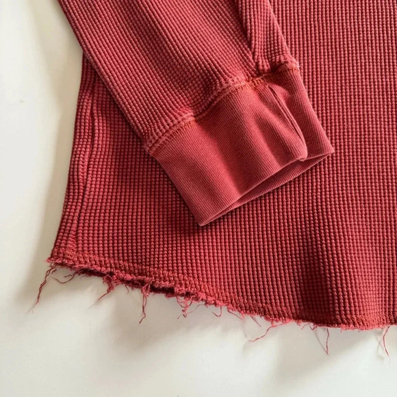 Nat Nast-Thermal-Long Sleeve-Waffle Knit-Pull Over- Burnt Orange-Men’s M - Picture 5 of 14